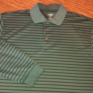 Links Edition Striped Black Green Golf Polo Shirt